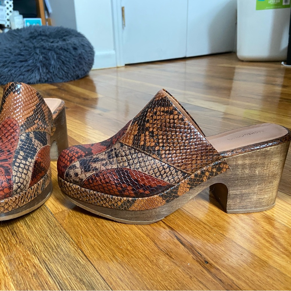 Rachel Comey Leather Snake Patterned Clogs